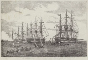 Part of the Baltic Fleet off Cronstadt